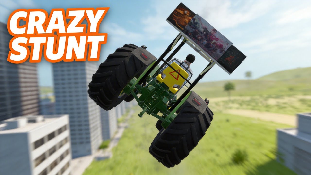 “Crazy Tractor Stunt in Indian Vehicles Simulator 3D 🚜🔥”