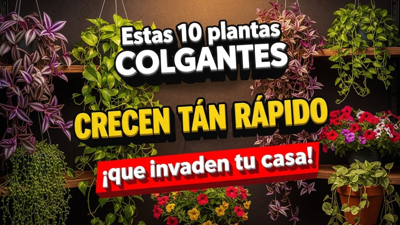 🌿15 PLANTAS COLGANTES IDEALES para MACETAS en INTERIORES y EXTERIORES