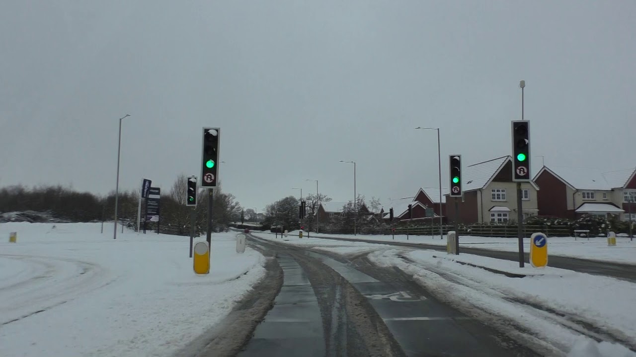 Driving On Tudor Way & Bromyard Road, Worcester, Worcestershire, England 24th January 2021