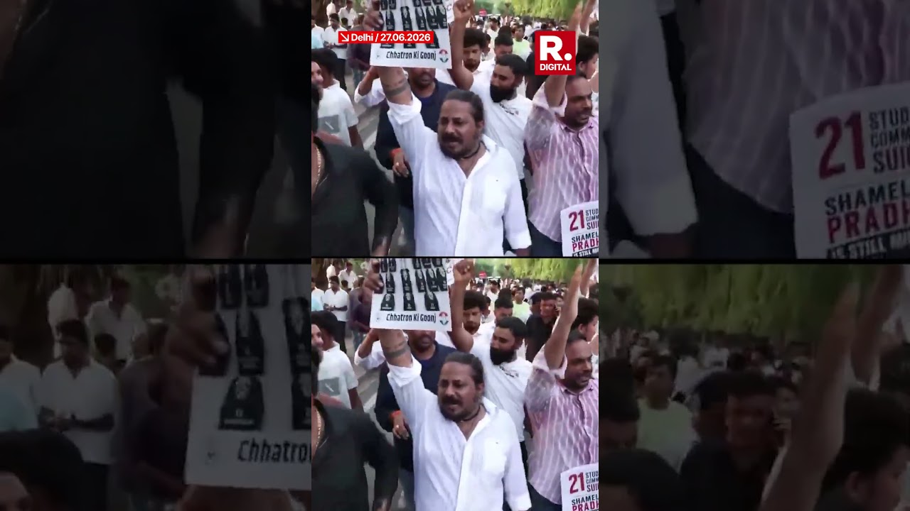 NEET-UG Paper Leak: Youth Congress Staged Protest In Delhi Against Central Government