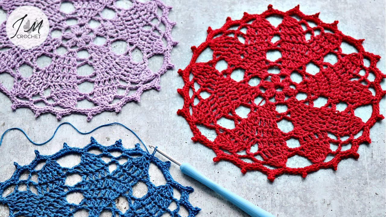 Simple and Beautiful Hearts Motif/Doily | How to Crochet a Heart Doily for Valentines Day | 9 rounds