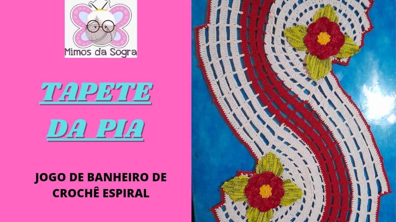 [PASSO A PASSO] JOGO DE BANHEIRO ESPIRAL EM CROCHÊ-TAPETE DA PIA