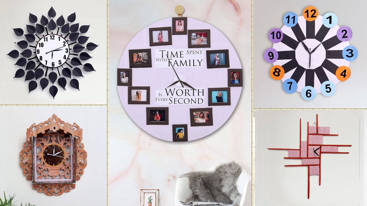 10 Beautiful Home Wall Clock Making !!! Home Decor Ideas