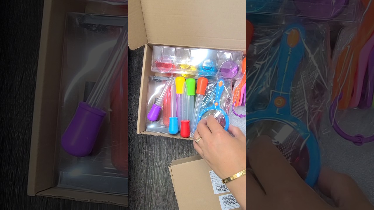 Opening Package From Amazon | Dropper Beaker Set and Montessori Busy Board #amazon  #montessori