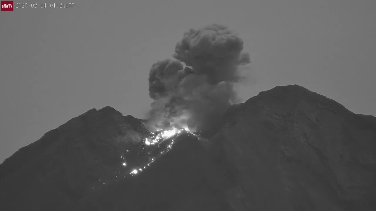 Feb 14, 2025: Strombolian Eruption at Semeru Volcano, Indonesia