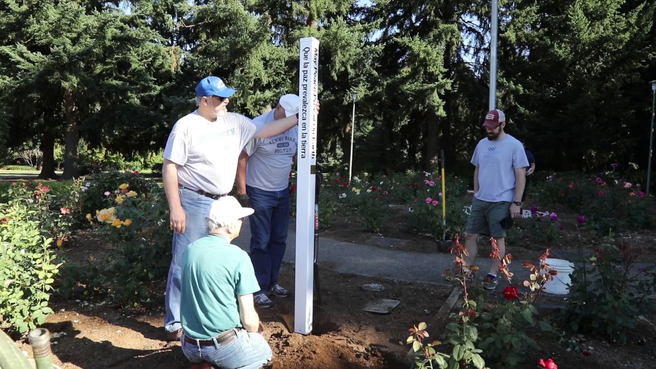 Vancouver Sunrise Rotary Install Peace Pole