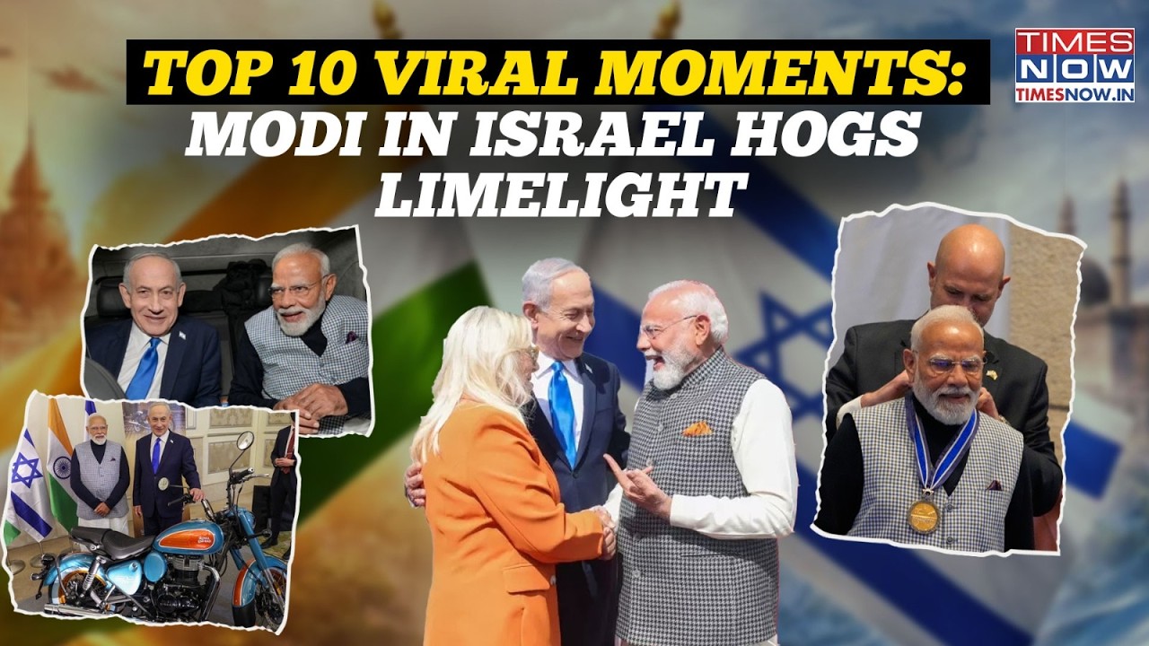 Modi's Top 10 Viral Moments In Israel: Saffron Sync With Sara Netanyahu To 'Selfie Mania' In Knesset