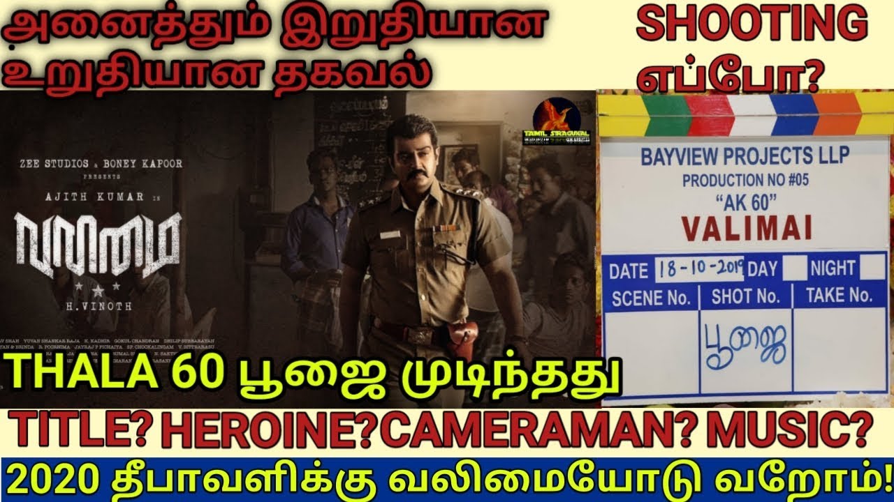 VALIMAI-Thala 60 Official Title |Valimai Cast &Crew Exclusive Update|Valimai|Thala Ajith|H.Vinoth