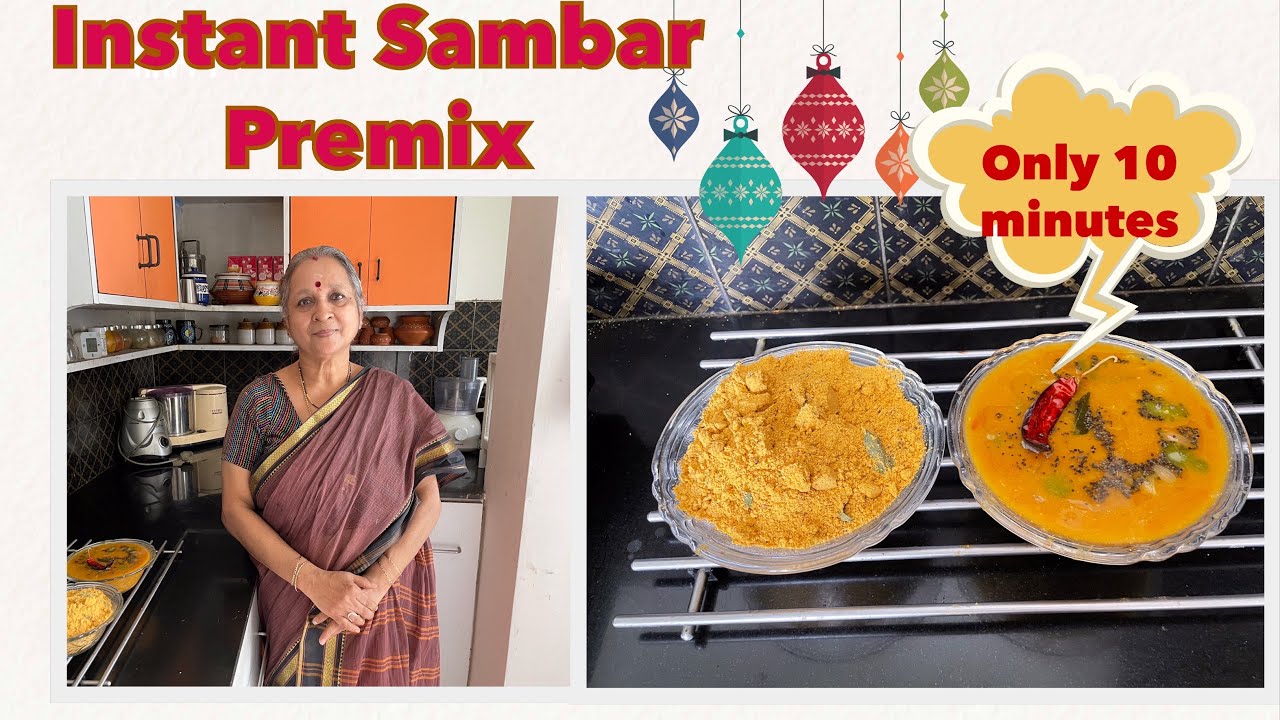 Instant Sambar Premix  !!  Tasty Sambar in less than 10 minutes ! Save Time !!