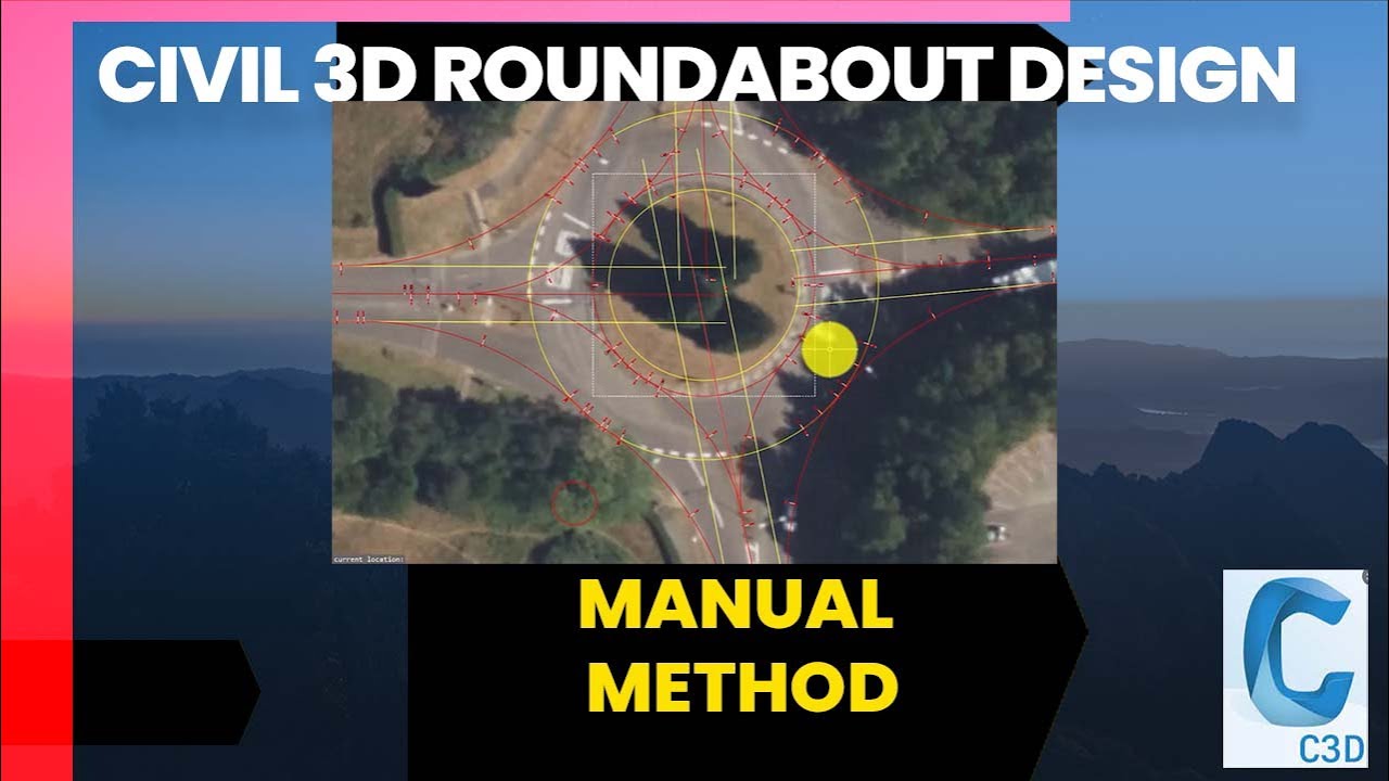 Проектирование кольцевой развязки вручную в Civil 3D