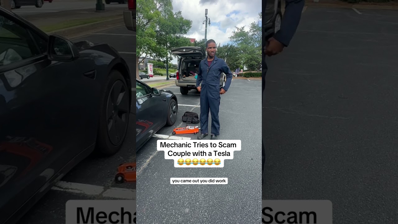 VIRAL VIDEO OF MECHANIC TRYING TO SCAM TESLA OWNER