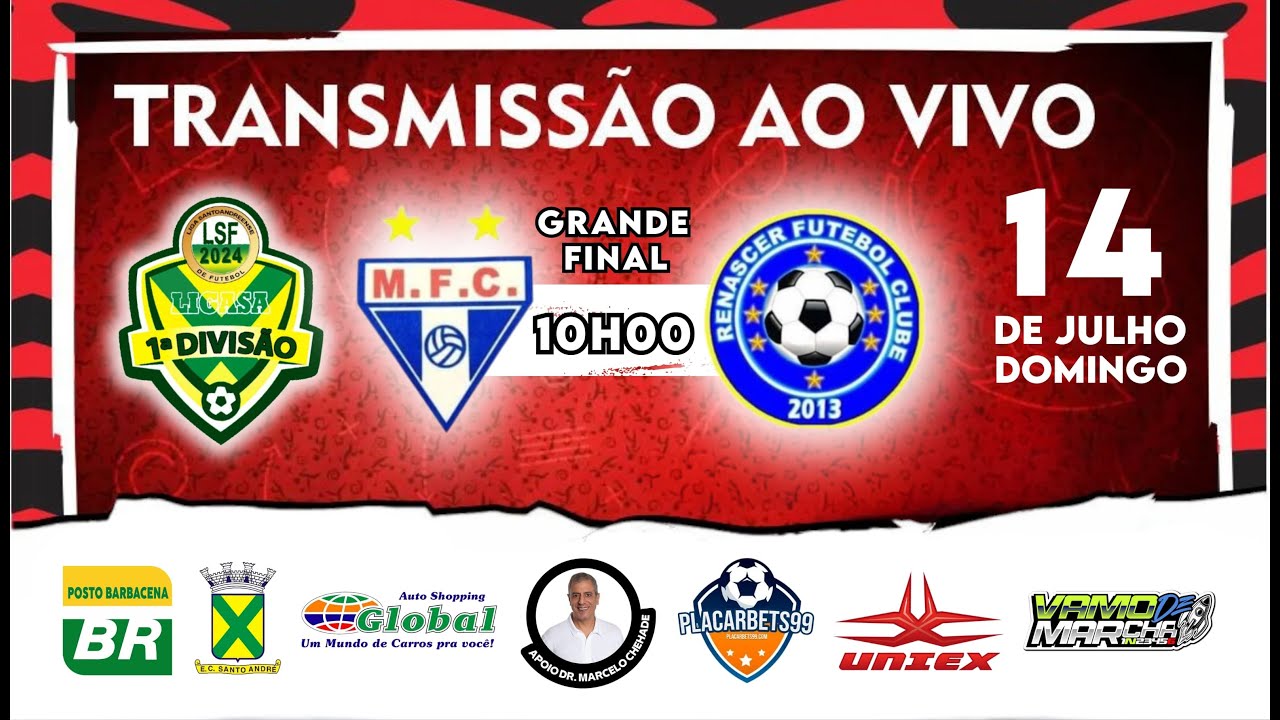 🔴GRANDE FINAL 1° DIVISÃO DE SANTO ANDRÉ - MADUREIRA F.C x RENASCER F.C