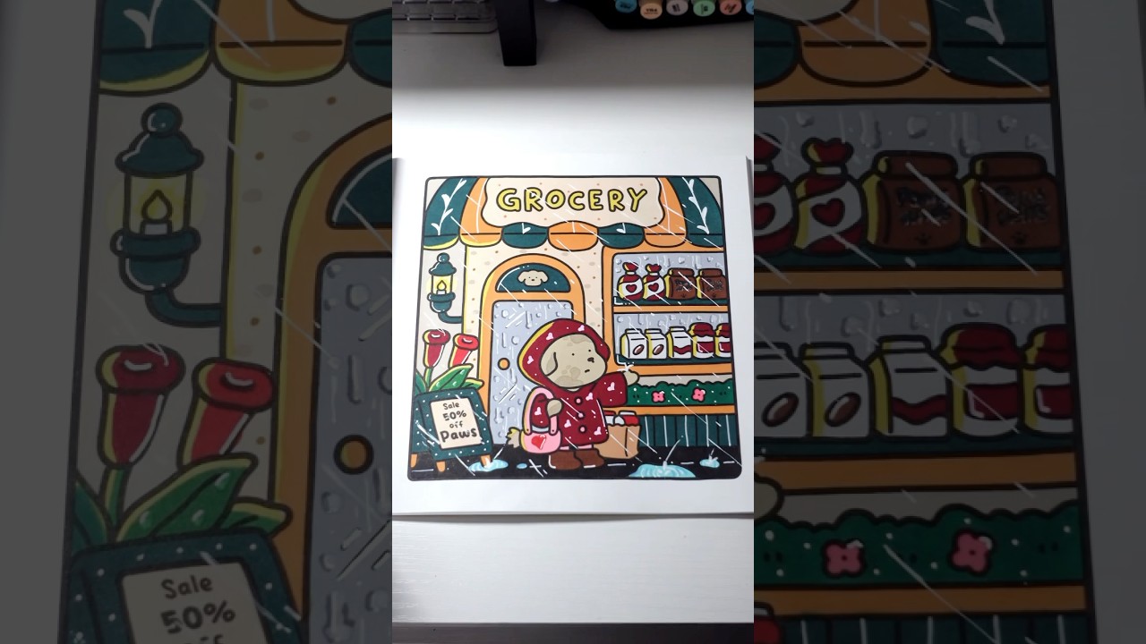| Buddy Color (my completed pg) #coloring #coloringbook #cozycuties #cozycutiescoloringbook
