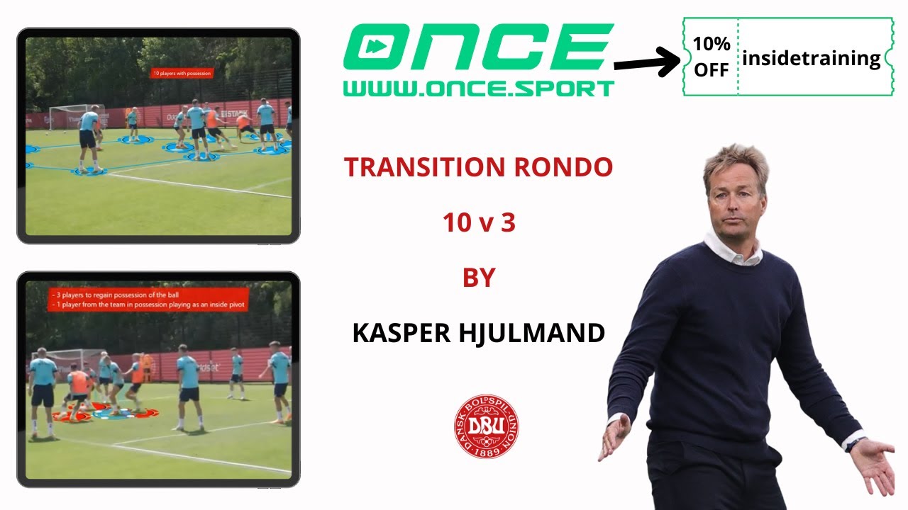 Denmark - 10v3 transition rondo by Kasper Hjulmand