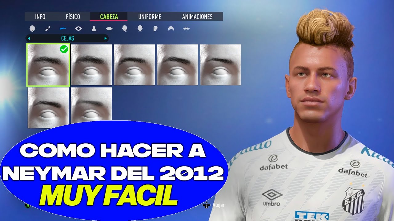 COMO HACER A NEYMAR DEL 2012 
