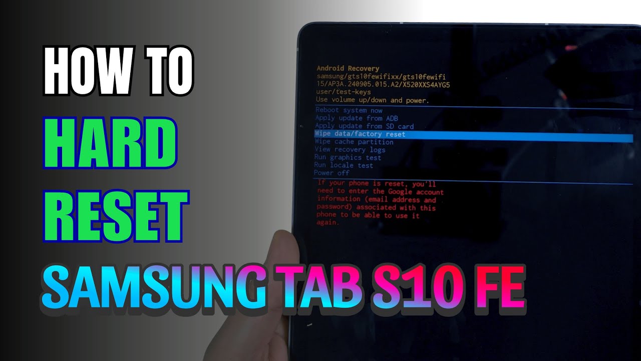 How To Hard Reset Samsung Galaxy Tab S10 FE | Removing Password Unlock