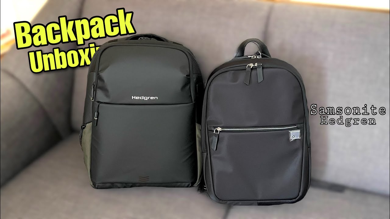 Samsonite & Hedgren Backpack Unboxing I What Fits Inside