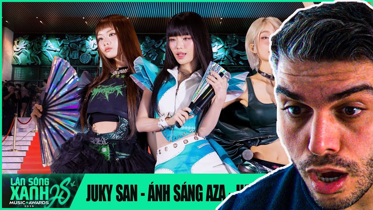AAA (VŨ TRỤ SAY HI) | JUKY SAN, HAN SARA, ÁNH SÁNG AZA | LÀN SÓNG XANH 2025 REACTION