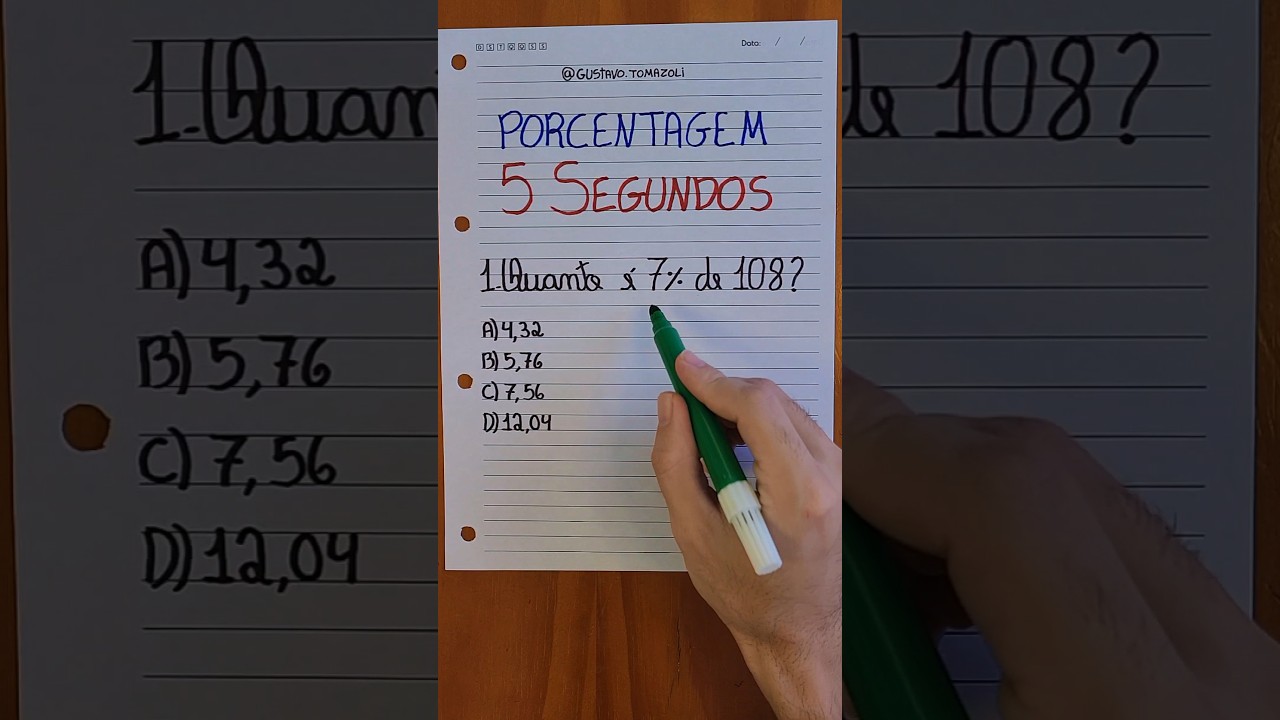 Como Calcular Porcentagem em 5 Segundos