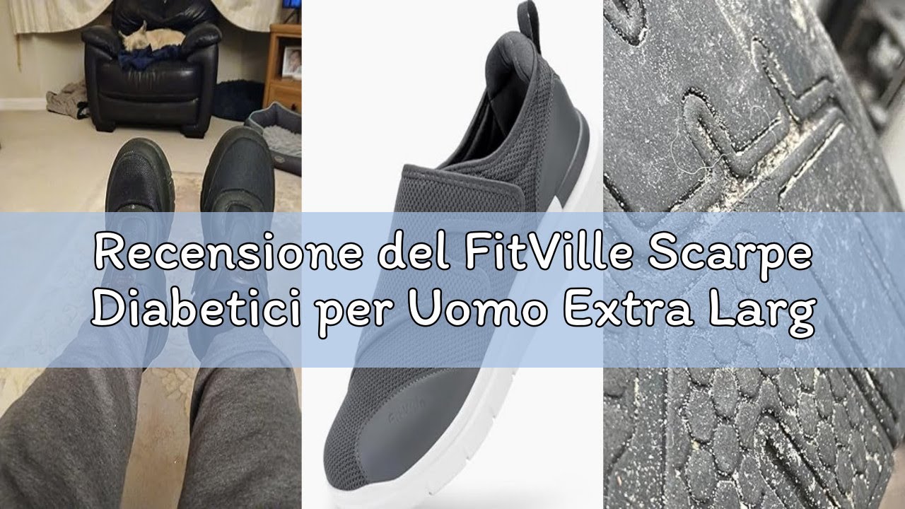Recensione del FitVille Scarpe Diabetici per Uomo Extra Larghe per Piedi Gonfi Scarpe Ortopediche Uo