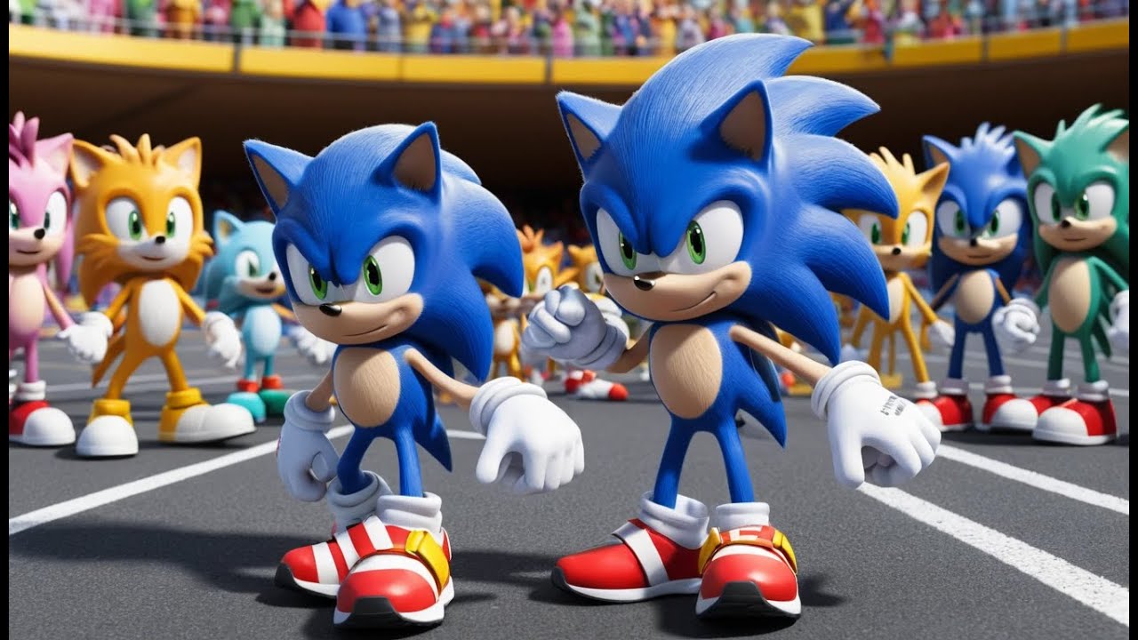 Sonic Mini Runner Tied His Laces Too Late | Nursery Rhymes for Kids Songs Funte