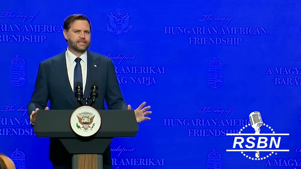 СМОТРИТЕ: Вице-президент Вэнс произносит проникновенную речь в Будапеште, Венгрия - 04.07.26