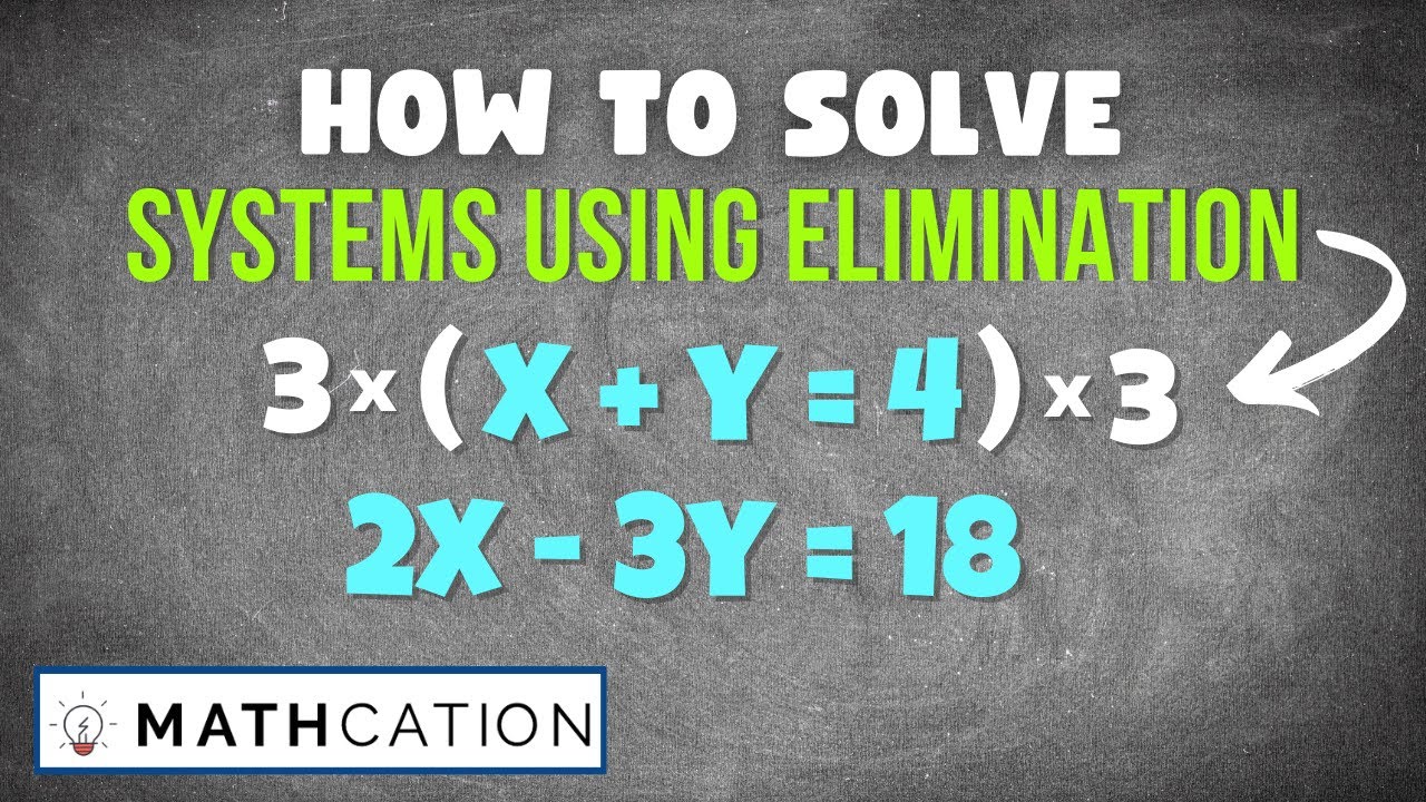Solving Systems of Equations by Elimination in 4 EASY steps (Elimination Method Examples)