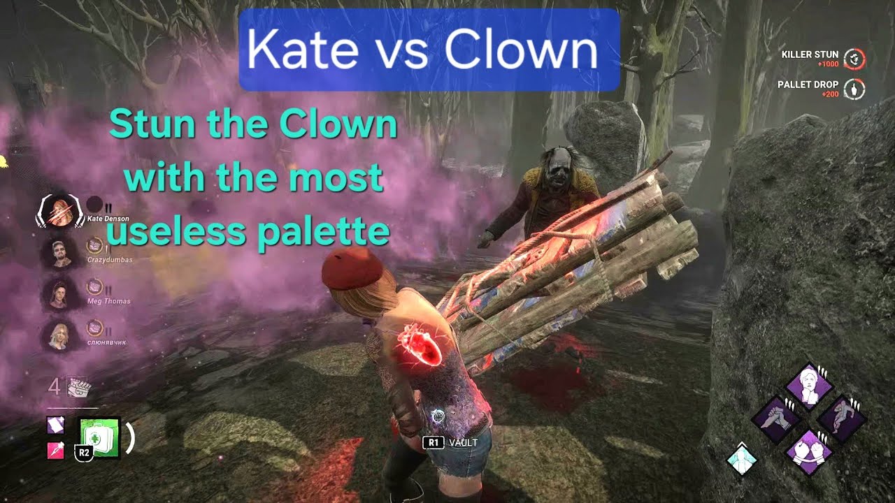 KATE vs Clown /gameplay  tunneling 🤣🤌/escape 🤡🤣