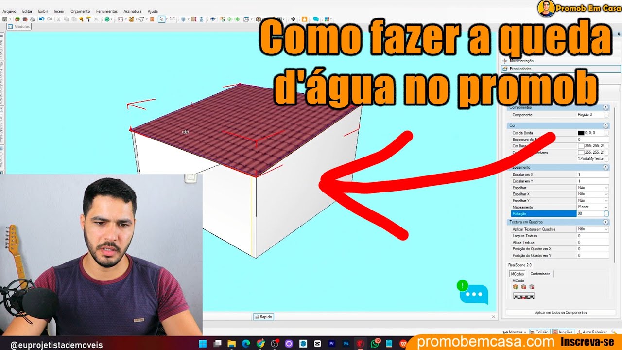 Como Fazer Teto Com Caimento no Promob Tutorial Passo a Passo #promobemcasa #arquitetura #design