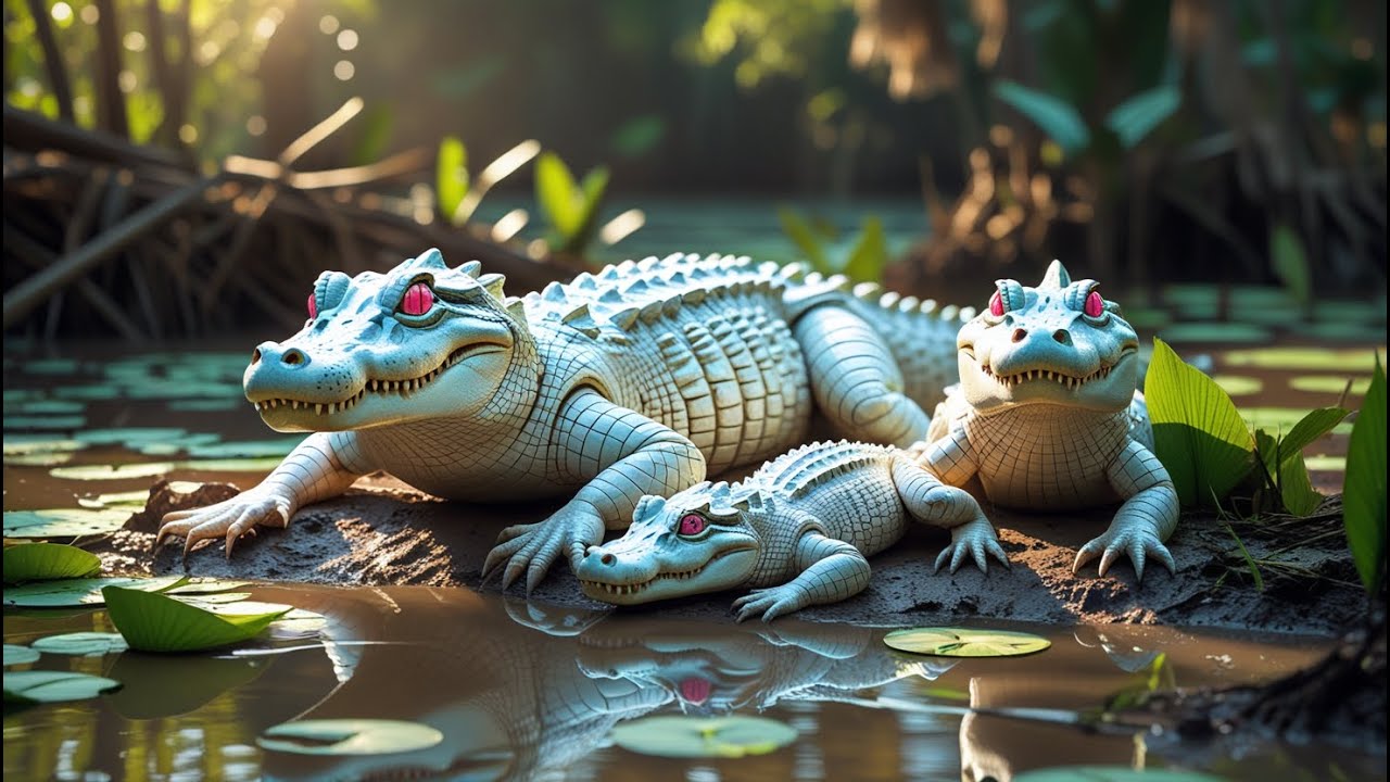 Meet the Rare Albino Alligator Family at Wild Florida!