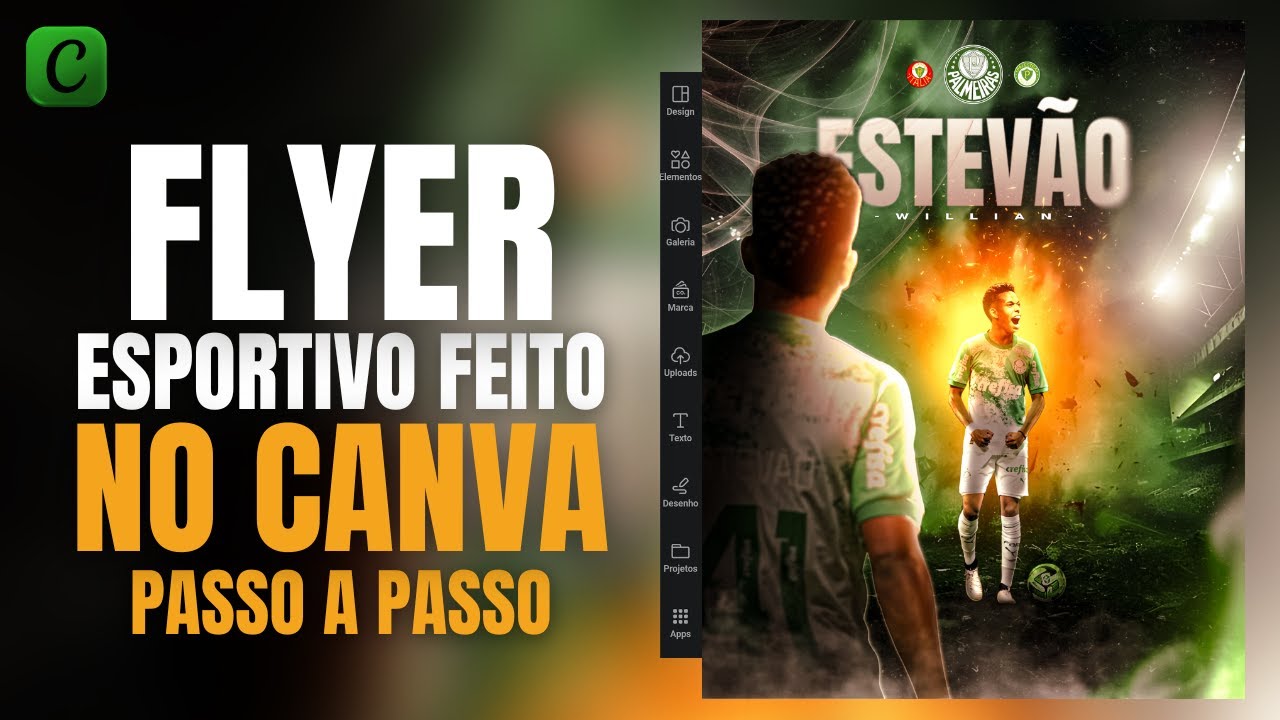 Como fazer Flyer Esportivo de forma PROFISSIONAL no CANVA - Passo a Passo