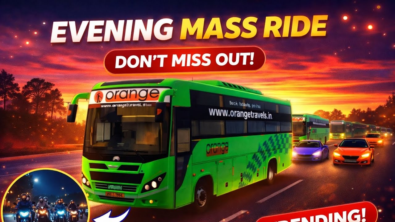 🚍✨ Orange Travels Evening Mass Ride | ETS2 Bus Driving