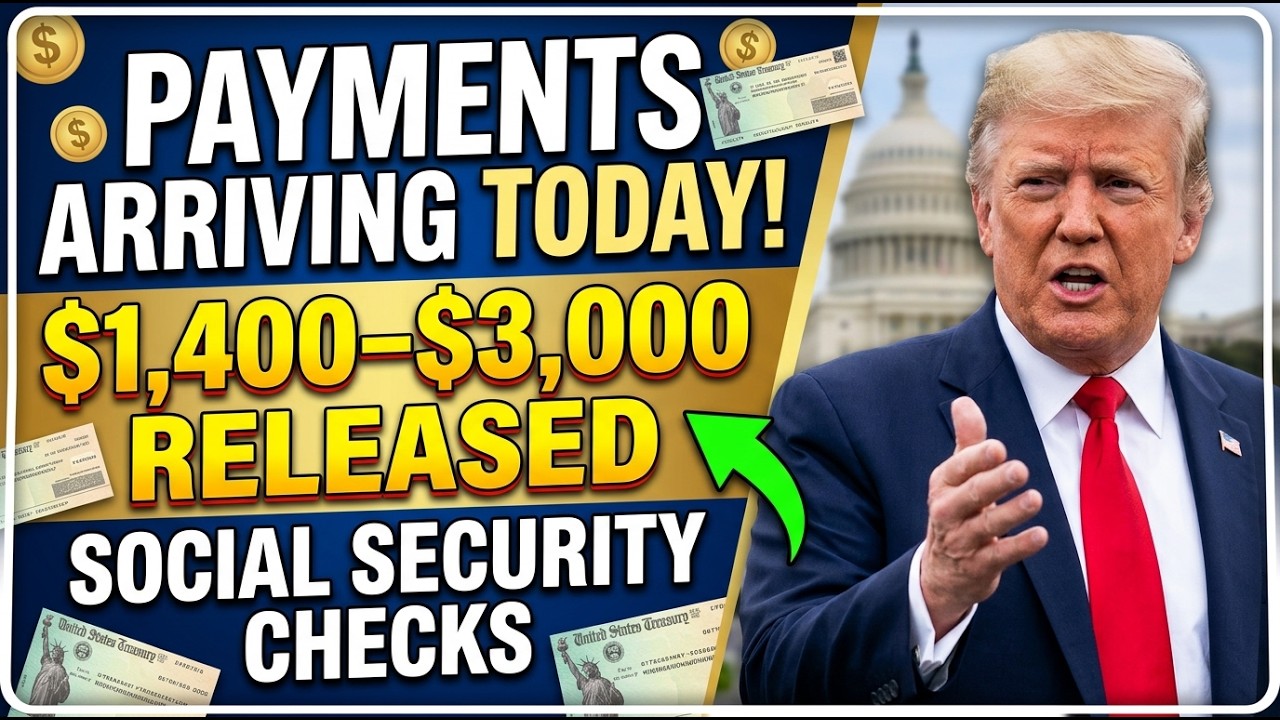 🚨 PAYMENTS ARRIVING TODAY| $1,400&ndash;$3,000 Social Security Checks Released