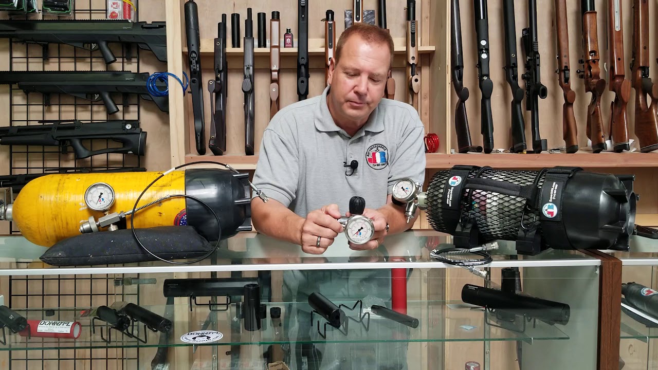 Side by side comparison of an SCBA Valve & Hose Assembly vs. TJ3 SLO-FLO Valve in the sGUNkWerks