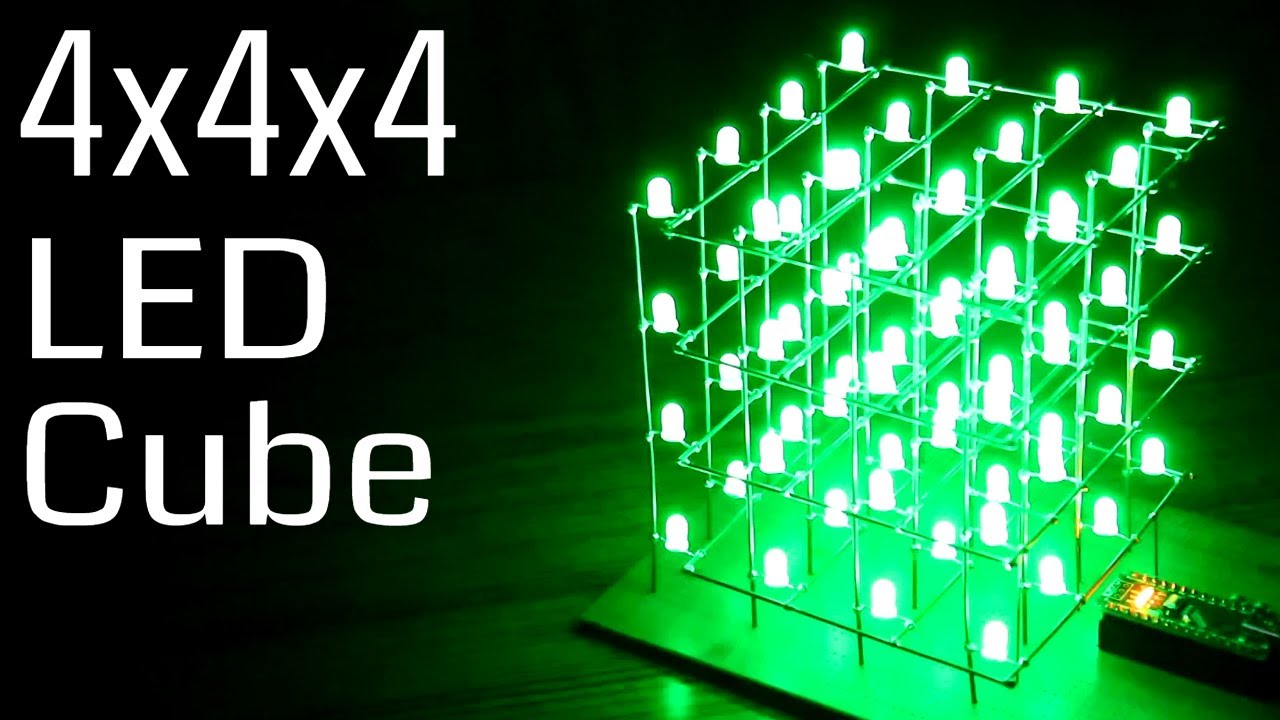 Светодиодный куб 4x4x4 для Arduino Nano | EE Wave