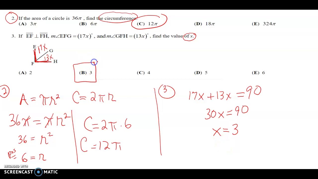 Part 1 Geometry Practice Test 1 Review SHP