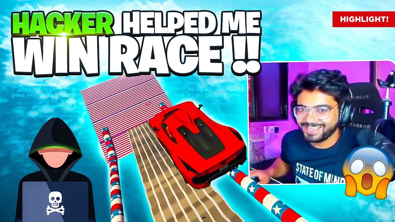 HACKER Helped me WIN RACE in GTA V 😲 - F2F Mega Ramp!