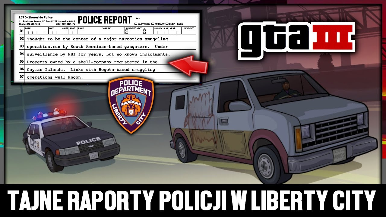 JAK WYGLĄDAJĄ I CO PRZEDSTAWIAJĄ TAJNE RAPORTY POLICJI Z GTA 3!? | TAJEMNICE I CIEKAWOSTKI #01