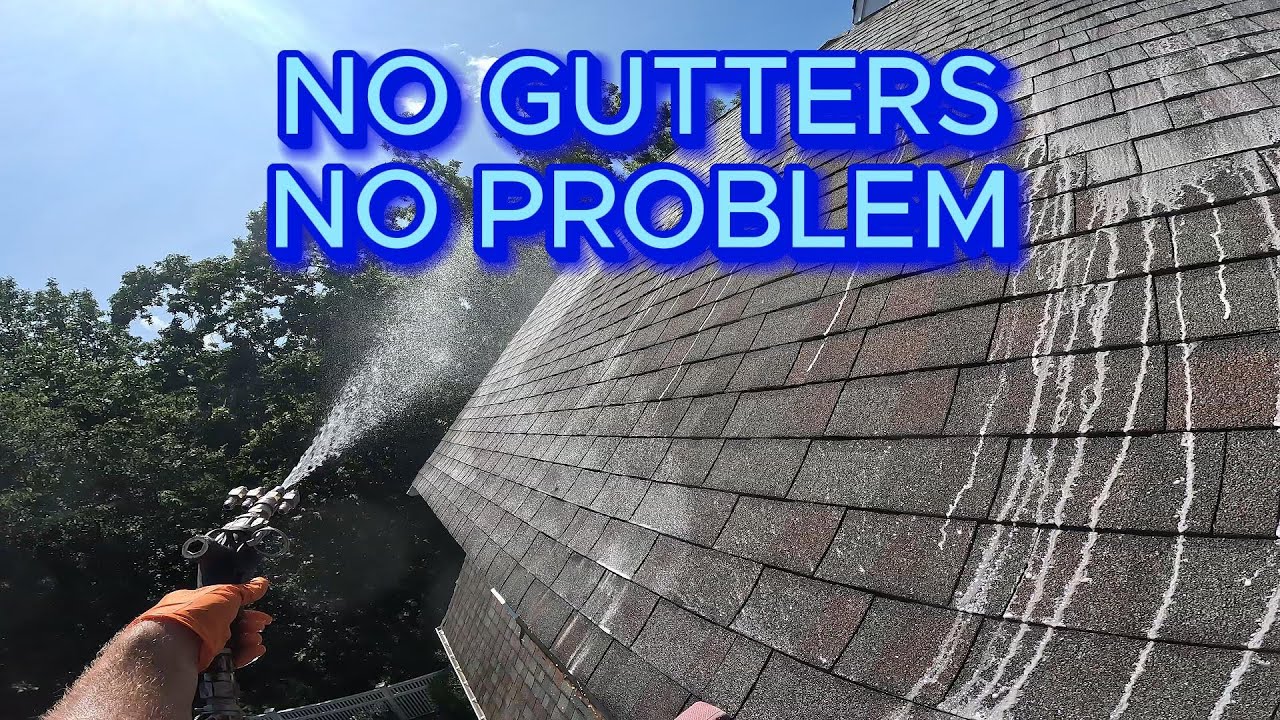 NO GUTTERS NO PROBLEM (Roof Cleaning House Wash Composite Deck Job Recap)