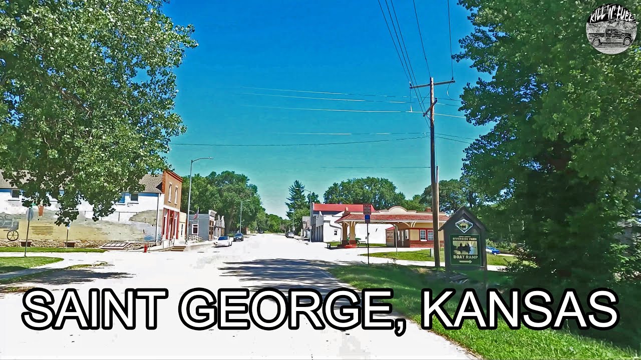 4K Saint George, Kansas - Downtown & Local Roads - Kill'N'Fuel Summer Vacation Road Trip