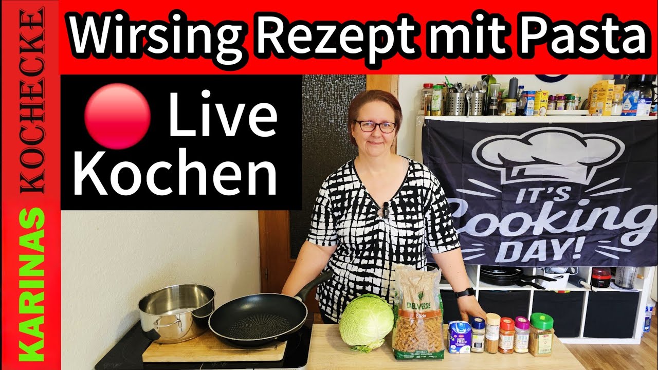 Live Kochen: Wirsing Rezept mit Pasta 🥬 | Vegetarisch & super lecker!