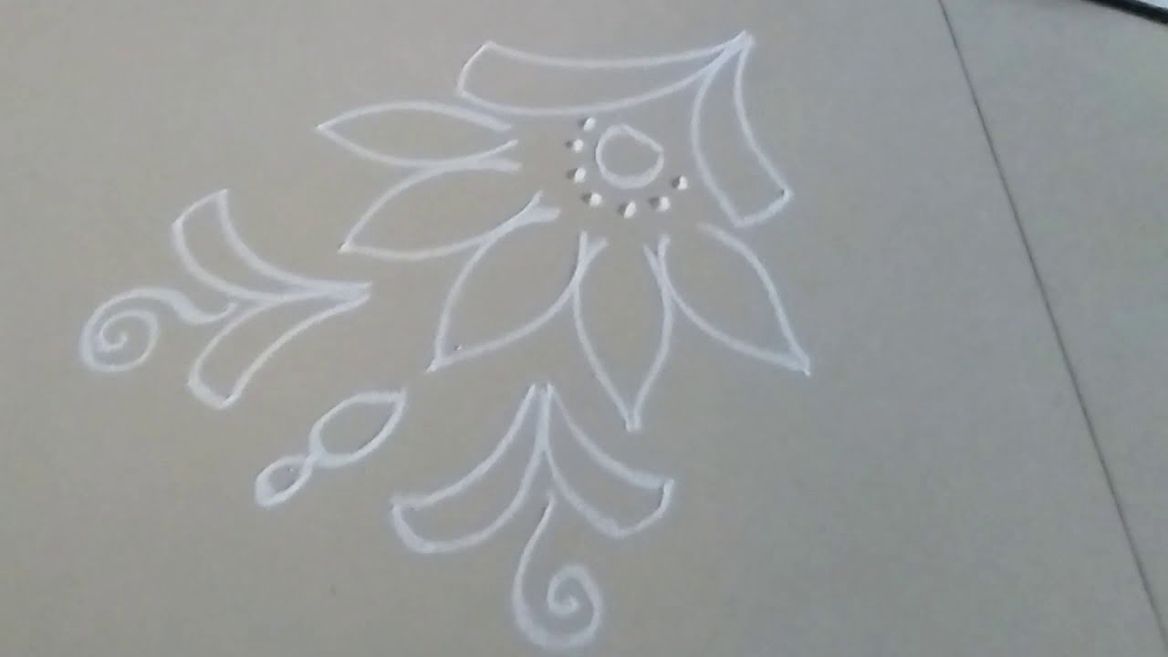 Corner Rangoli Design | Lockdown Rangoli | Quarantine Rangoli