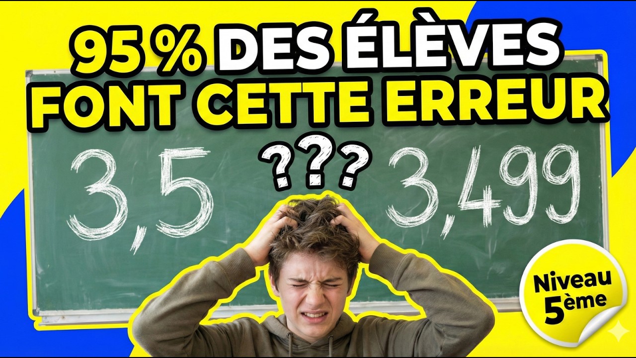 Comparer les Décimaux en 2 étapes | Les erreurs à éviter
