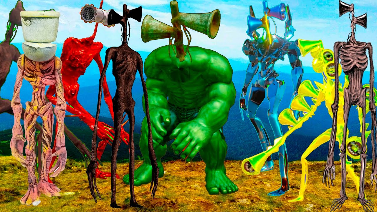 Mega Siren Head Best Monster Battle vs Pipe Head vs Cartoon Cat vs new monsters vs  Human Hulk