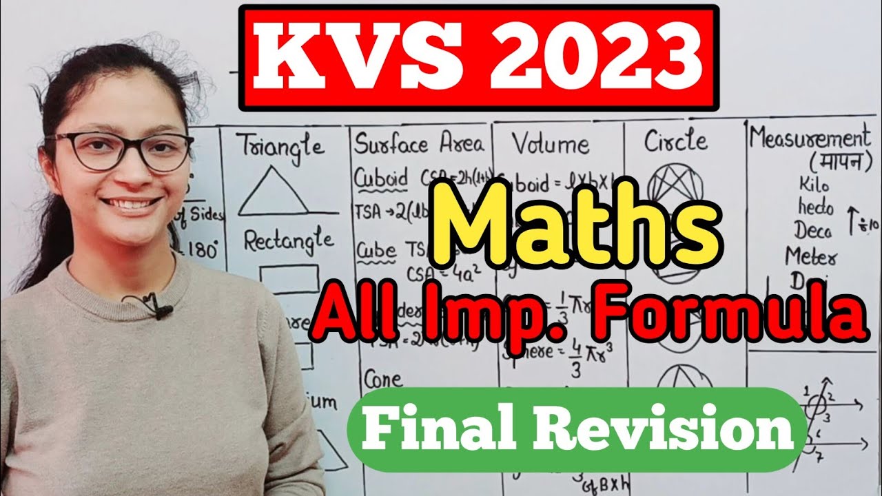 KVS PRT Maths All Important Formula in Single Video | KVS Maths Final Revision Video | KVS Maths |