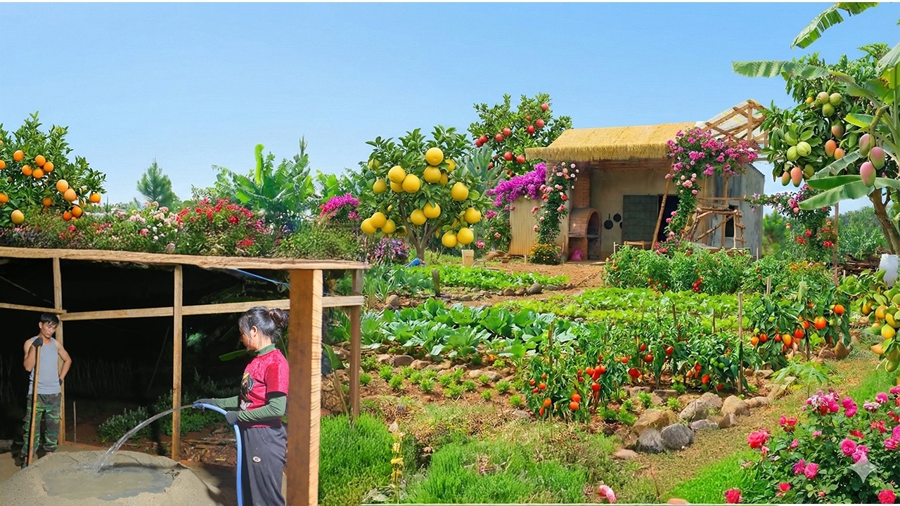 Officer Quit The City, Pours The Foundation, Harvests Vegetables To Cook – Builds A Beautiful Farm
