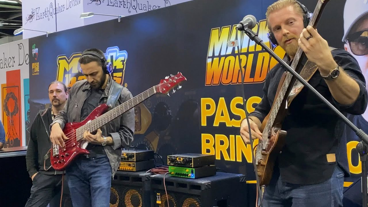 Hadrien Feraud and Teymur Phell at Namm 2020 at Markbass Booth. Anaheim.