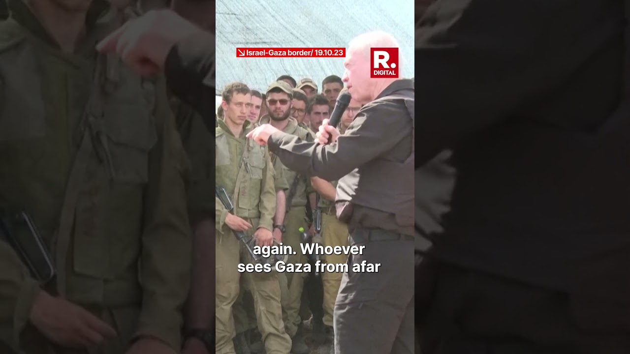 Yoav Gallant Israel Defense Minister Seen Talking To IDF