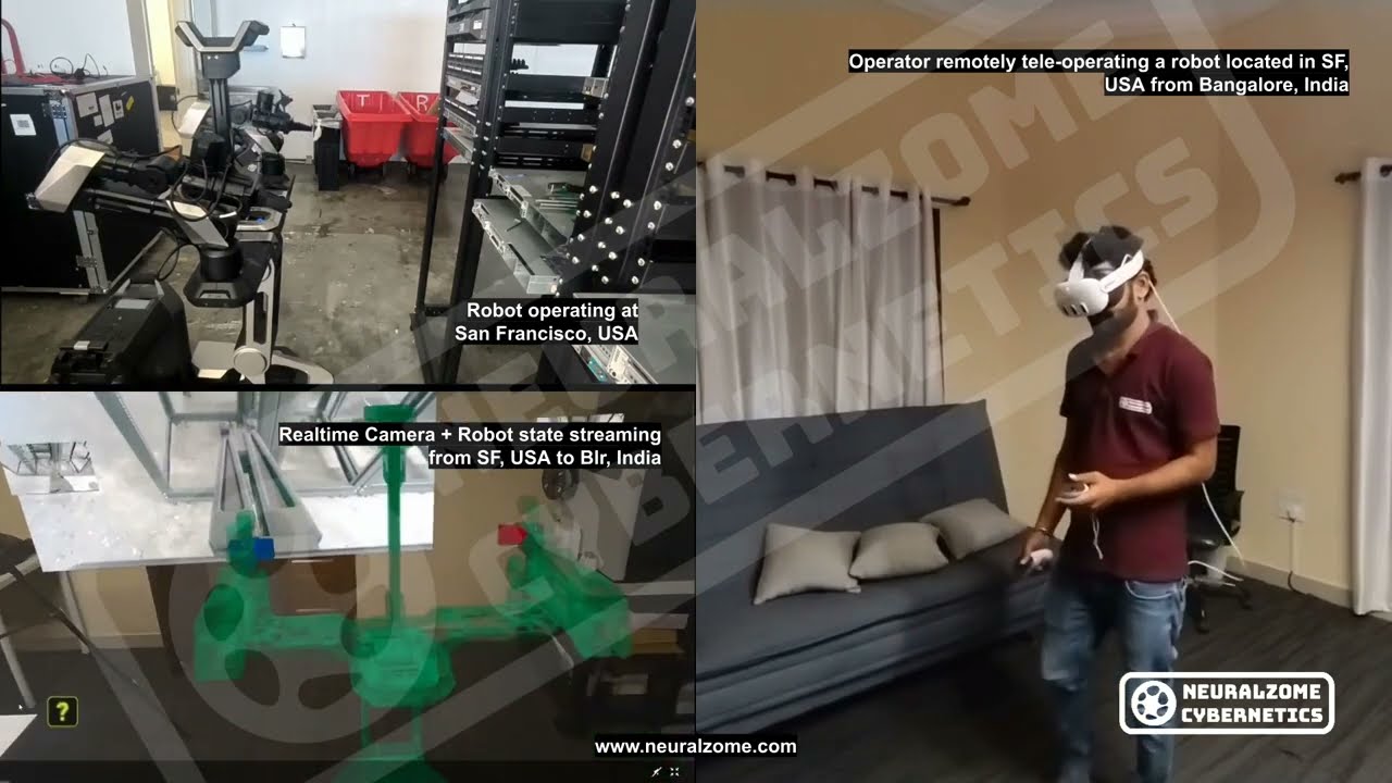 Neuralzome Datacenter Teleoperation | Remote Robot Operations Demo