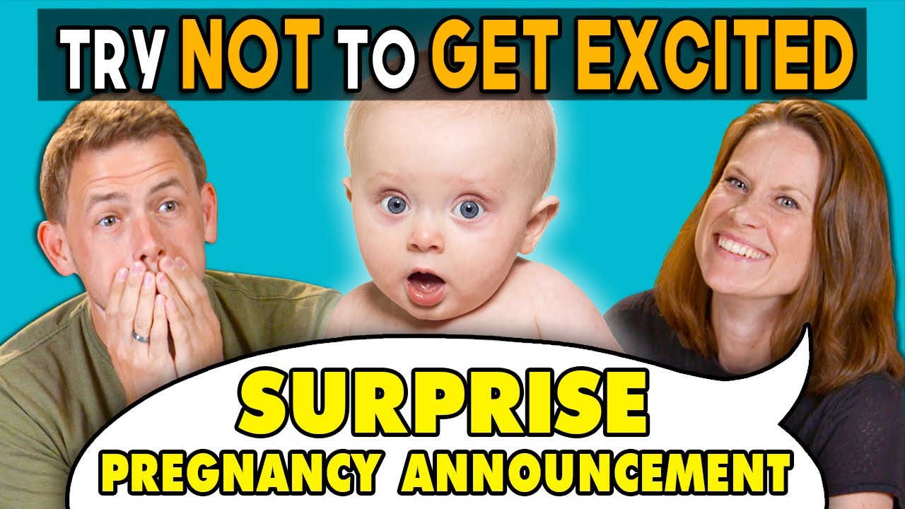 Adults React To Try Not To Get Excited Challenge (SURPRISE Baby Reveal)